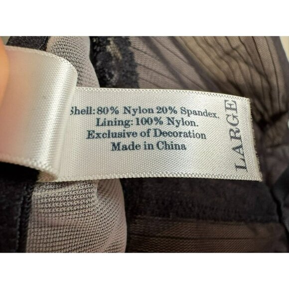 SIMPLY VERA Vera Wang Black Size Large Babydoll Nightie Teddy Bow Sheer - Picture 7 of 13